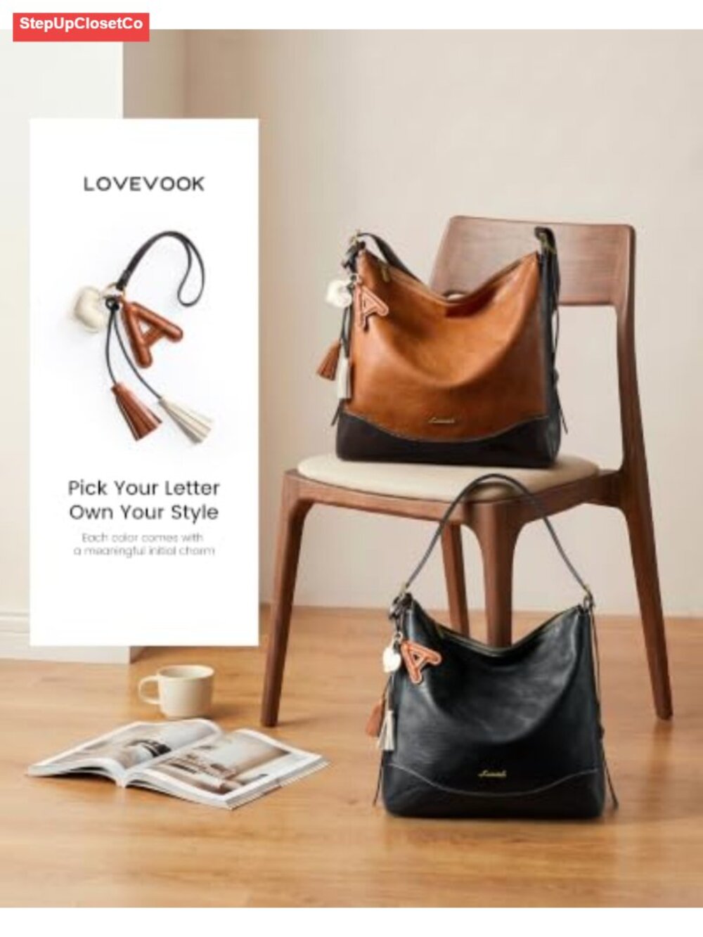 Hobo Bag Women Crossbody Shoulder Purse Faux Leather Hidden Cup Holder Large - Picture 4 of 6
